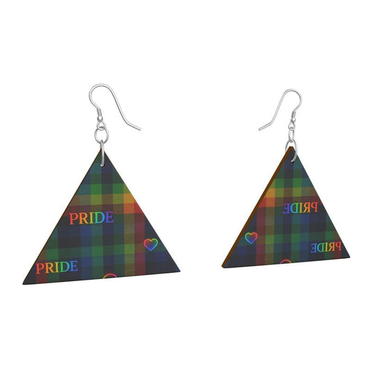 Wooden Earrings Geometric Shapes