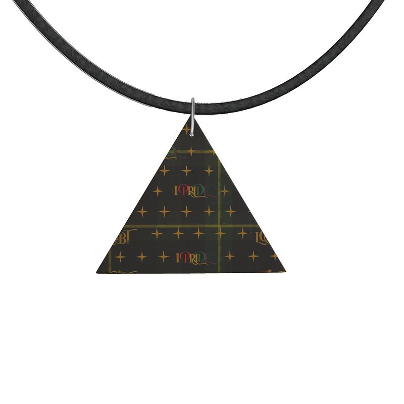 Wooden Pendant Necklace Geometric